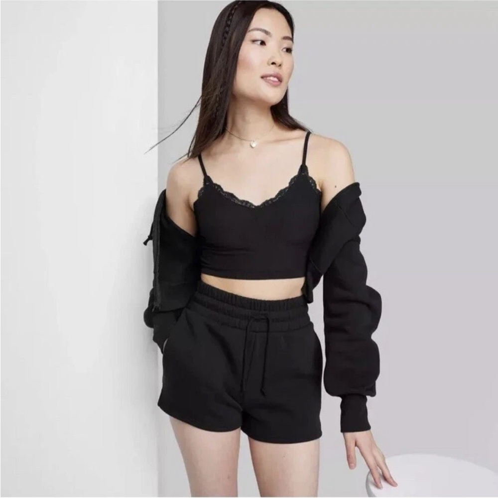 Wild Fable‎ Sweat Shorts Black Large Wide waistband